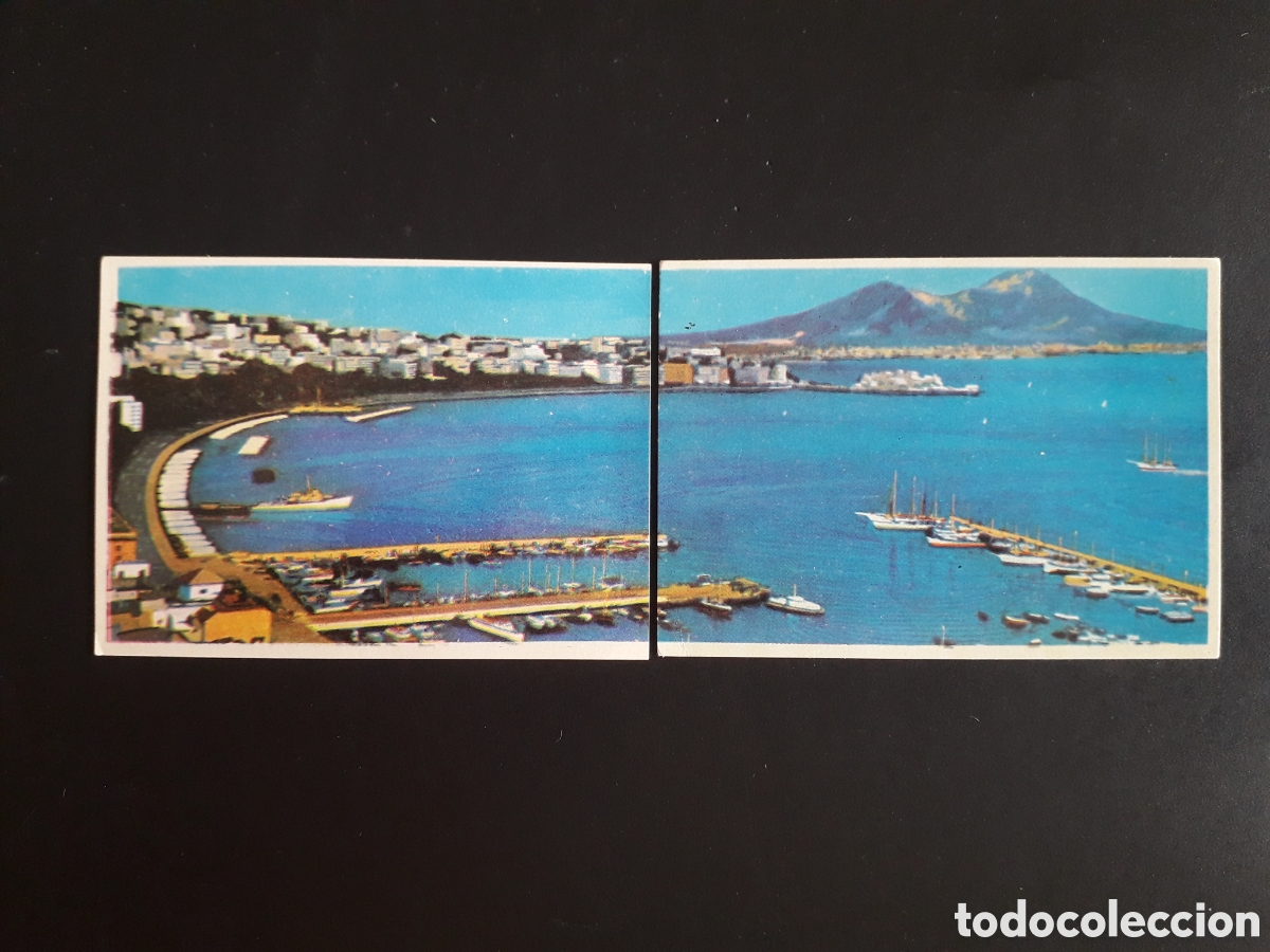 Coleccionismo cromos antiguos: N&Aacute;POLES, ITALIA, LA VUELTA AL MUNDO CON BIMBO 1966 N&deg; 206 Y 207 SIN PEGAR, PEDIDO M&Iacute;NIMO 3&euro;