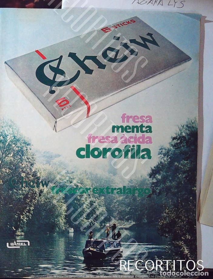 Collezionismo Figurine antiche: CHEIW CHICLE CHICLES BUBBLE GUM anuncio publicidad