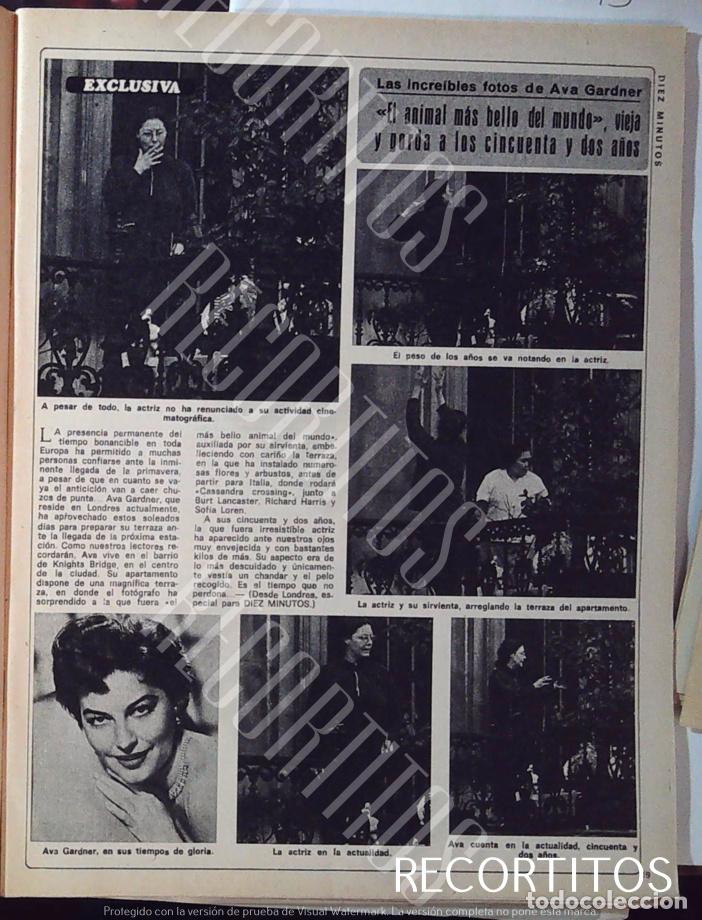 Collezionismo Figurine antiche: ava gardner a los 52 a&ntilde;os