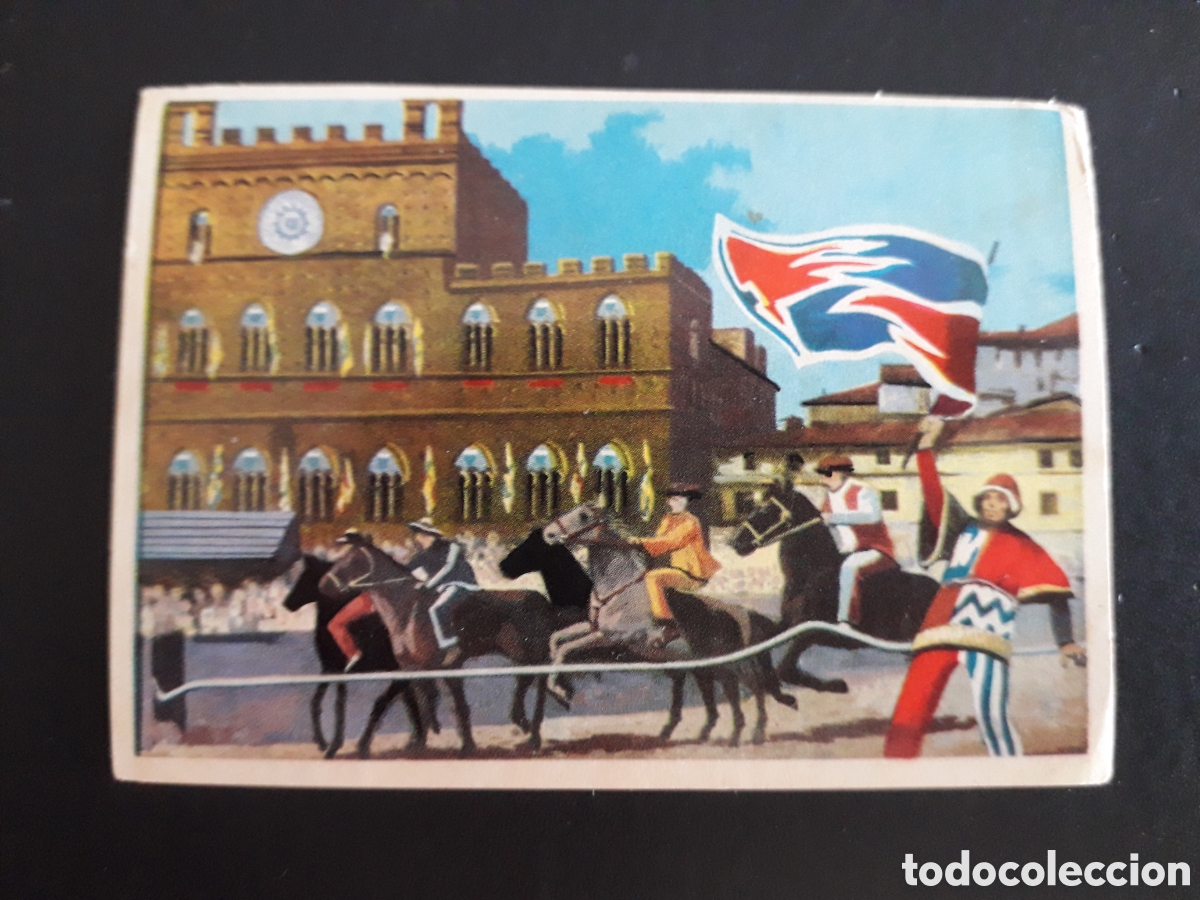 Coleccionismo cromos antiguos: CARRERA DEL PALIO, ITALIA, LA VUELTA AL MUNDO CON BIMBO 1966 N&deg; 214 SIN PEGAR, PEDIDO M&Iacute;NIMO 3&euro;