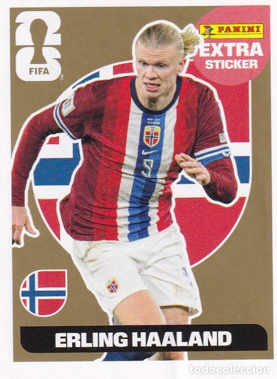 Coleccionismo cromos antiguos: FIFA WORLD CUP 2026 EXTRA STICKER ERLING HAALAND ORO
