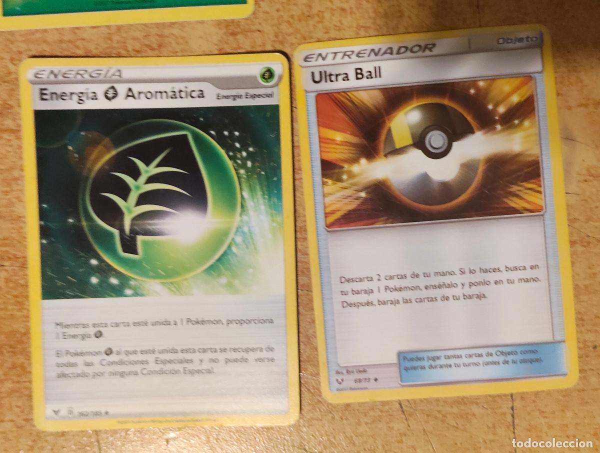 Coleccionismo cromos antiguos: Carta pokemon - energia 2 cartas - ver foto - ultra ball + energ&iacute;a aromatica