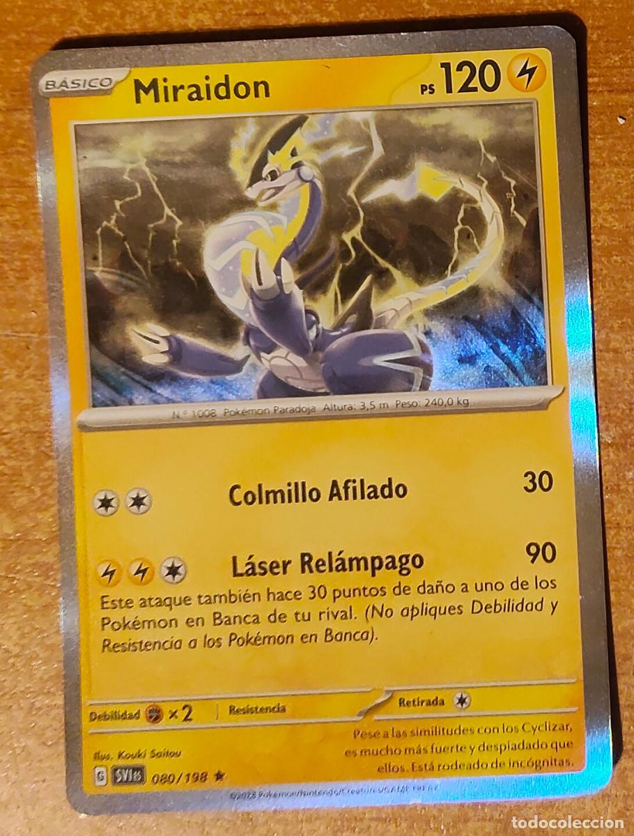 Coleccionismo cromos antiguos: carta Pokemon Miraidon Pok&eacute;mon B&aacute;sico PS120 - carta en espa&ntilde;ol