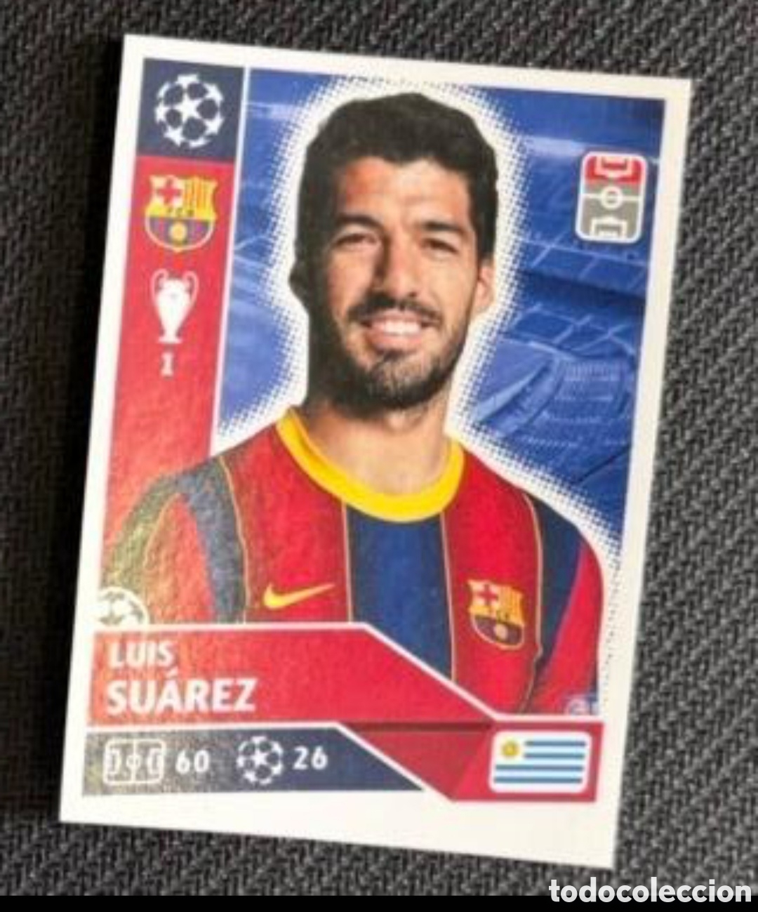 Coleccionismo cromos antiguos: LUIS SUAREZ STICKER CROMO FC BARCELONA Topps UEFA Champions League 2020-21