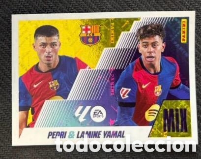 Coleccionismo cromos antiguos: PEDRI LAMINE YAMAL MIX Panini Liga Este 2025/2026 FC BARCELONA