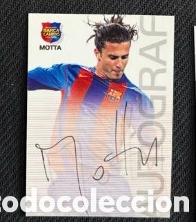 Coleccionismo cromos antiguos: MOTTA AUTOGRAFO PANINI MEGACRACKS - BAR&Ccedil;A CAMPIO 2004 2005