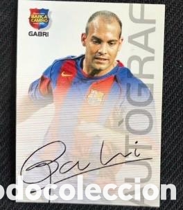 Coleccionismo cromos antiguos: GABRI AUTOGRAFO PANINI MEGACRACKS - BAR&Ccedil;A CAMPIO 2004 2005