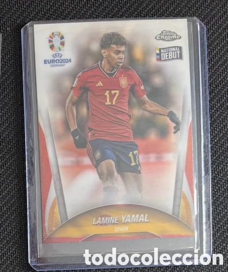 Coleccionismo cromos antiguos: ESPA&Ntilde;A SELECCION Topps EURO 2024 ROOKIE Lamine Yamal BASE National Debut SPAIN&nbsp;