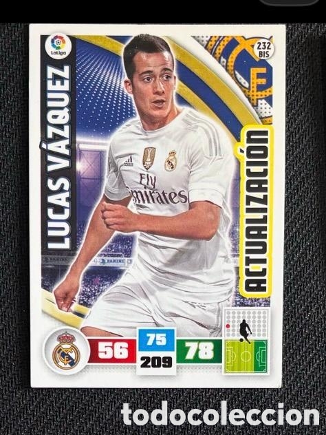 Coleccionismo cromos antiguos: PANINI CARD ADRENALY XL 2015-16 ACTUALIZACION&ordm; 232 BIS LUCAS VAZQUEZ R MADRID