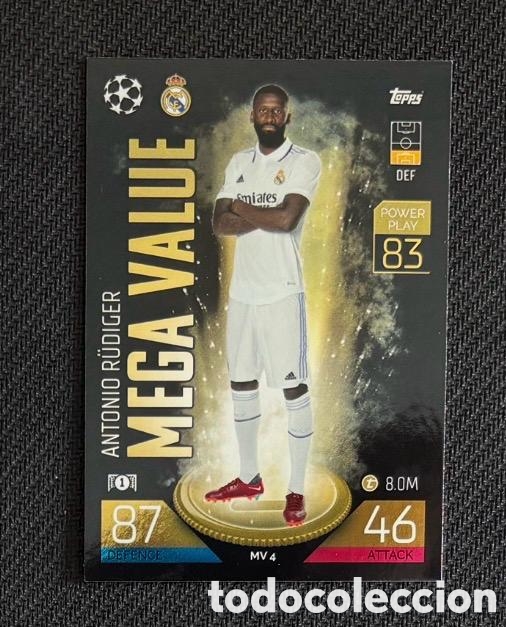 Coleccionismo cromos antiguos: MV4 RUDIGER REAL MADRID Topps Match Attax Champions League Extra 22/23 Mega Value