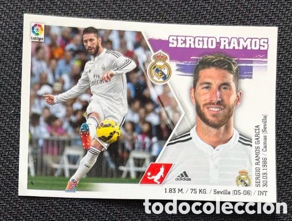 Coleccionismo cromos antiguos: SERGIO RAMOS REAL MADRID CROMO LIGA FUTBOL PANINI Liga Este 15 16 REAL MADRID