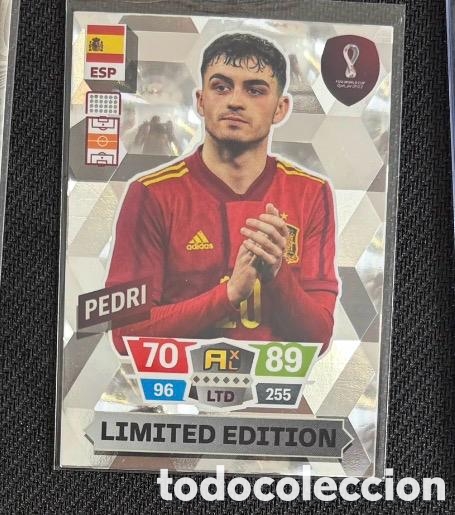 Coleccionismo cromos antiguos: PEDRI ESPA&Ntilde;A LIMITED EDITION EDICION LIMITADA Panini Adrenalyn XL de la Copa Mundial FIFA Qatar