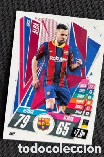 Coleccionismo cromos antiguos: 79 JORDI ALBA FC BARCELONA Topps Match Attax Champions League 2020-21