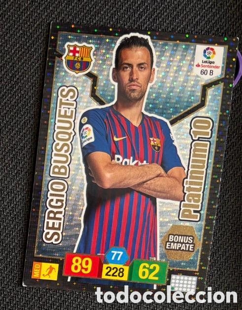 Coleccionismo cromos antiguos: BUSQUETS Platinum 10 LaLiga Santander 2018-19 FC BARCELONA