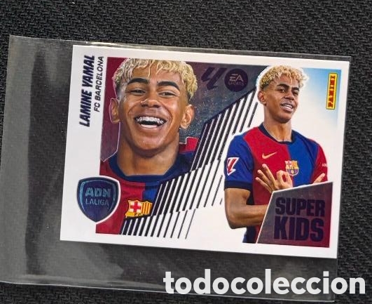 Coleccionismo cromos antiguos: LAMINE YAMAL SUPER KIDS FC BARCELONA STICKER LIGA ESTE 25 26