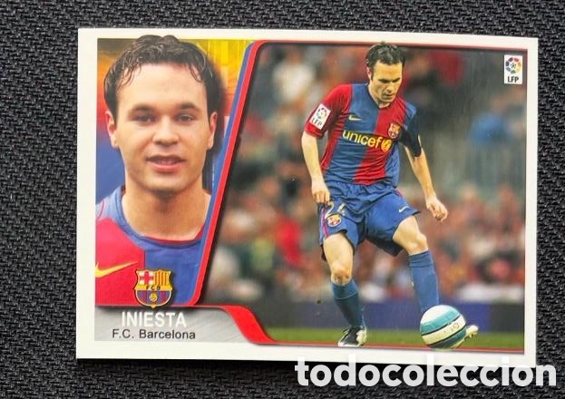 Coleccionismo cromos antiguos: INIESTA FC BARCELONA EDICIONES ESTADIO 2007 2008