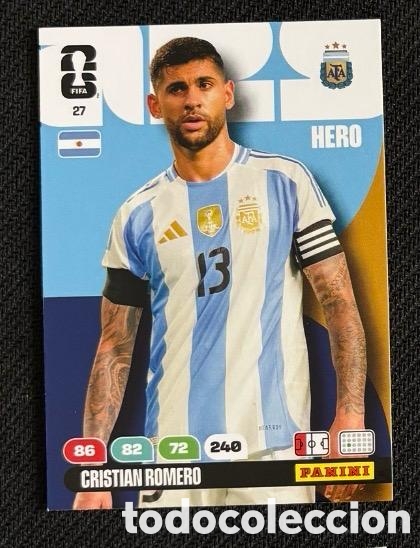 Coleccionismo cromos antiguos: 27 CRISTIAN ROMERO ARGENTINA FIFA WORLD CUP MUNDIAL 2026