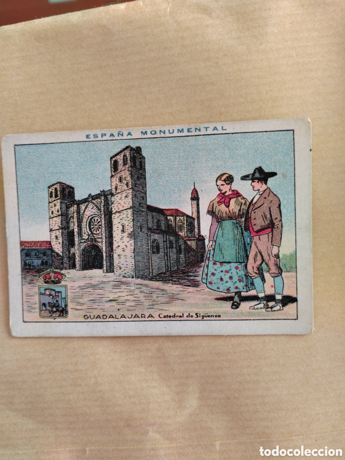 Coleccionismo cromos antiguos: ESPA&Ntilde;A MONUMENTAL - GUADALAJARA CATEDRAL DE SIG&Uuml;ENZA - N 16 - CHOCOLATE AMATLLER BARCELONA.