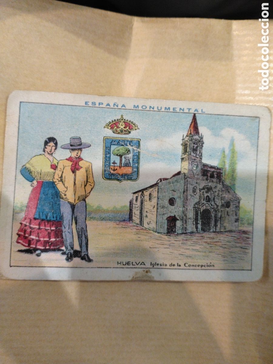 Coleccionismo cromos antiguos: ESPA&Ntilde;A MONUMENTAL-HUELVA IGLESIA DE LA CONCEPCI&Oacute;N-N 49-CHOCOLATES AMATLLER BARCELONA 19..