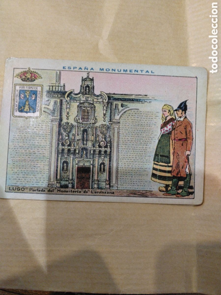 Coleccionismo cromos antiguos: ESPA&Ntilde;A MONUMENTAL-LUGO PORTADA DEL MONASTERIO DE LORENZANA-N 29-CHOCOLATES AMATLLER BARCELONA 19..