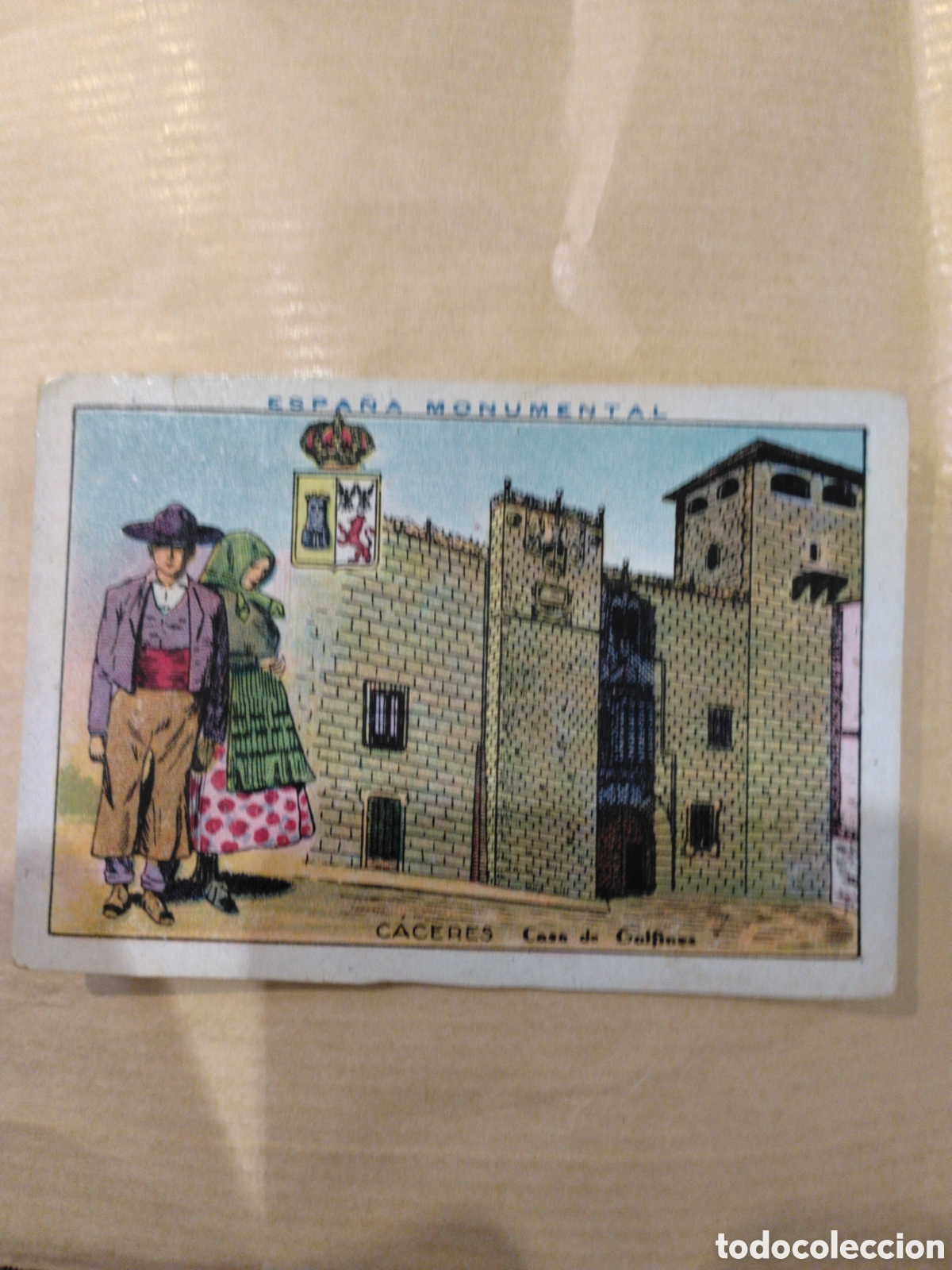Coleccionismo cromos antiguos: ESPA&Ntilde;A MONUMENTAL-C&Aacute;CERES CASA DE GOLFINES-N 36-CHOCOLATES AMATLLER BARCELONA 19..