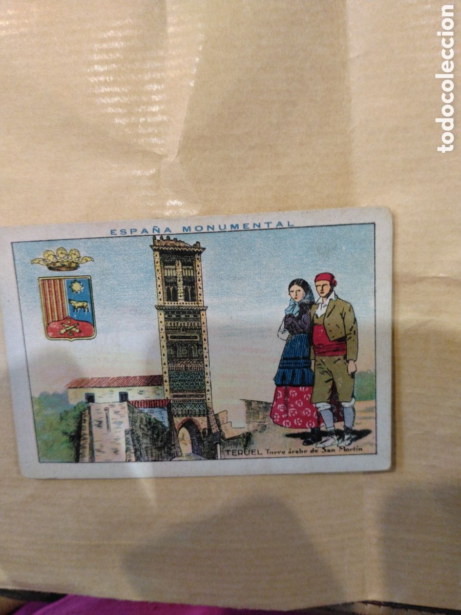 Coleccionismo cromos antiguos: ESPA&Ntilde;A MONUMENTAL-TERUEL TORRE &Aacute;RABE DE SAN MART&Iacute;N-N 33-CHOCOLATES AMATLLER BARCELONA 19..