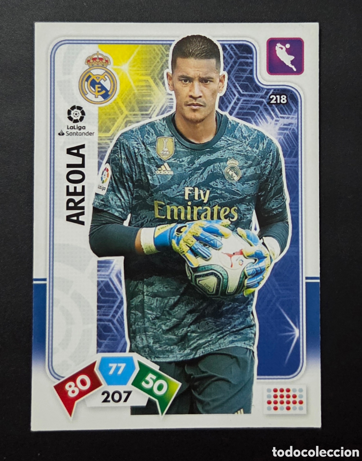 Coleccionismo cromos antiguos: CARTA N&deg; 218 AREOLA REAL MADRID ADRENALYN 2019 2020 19 20