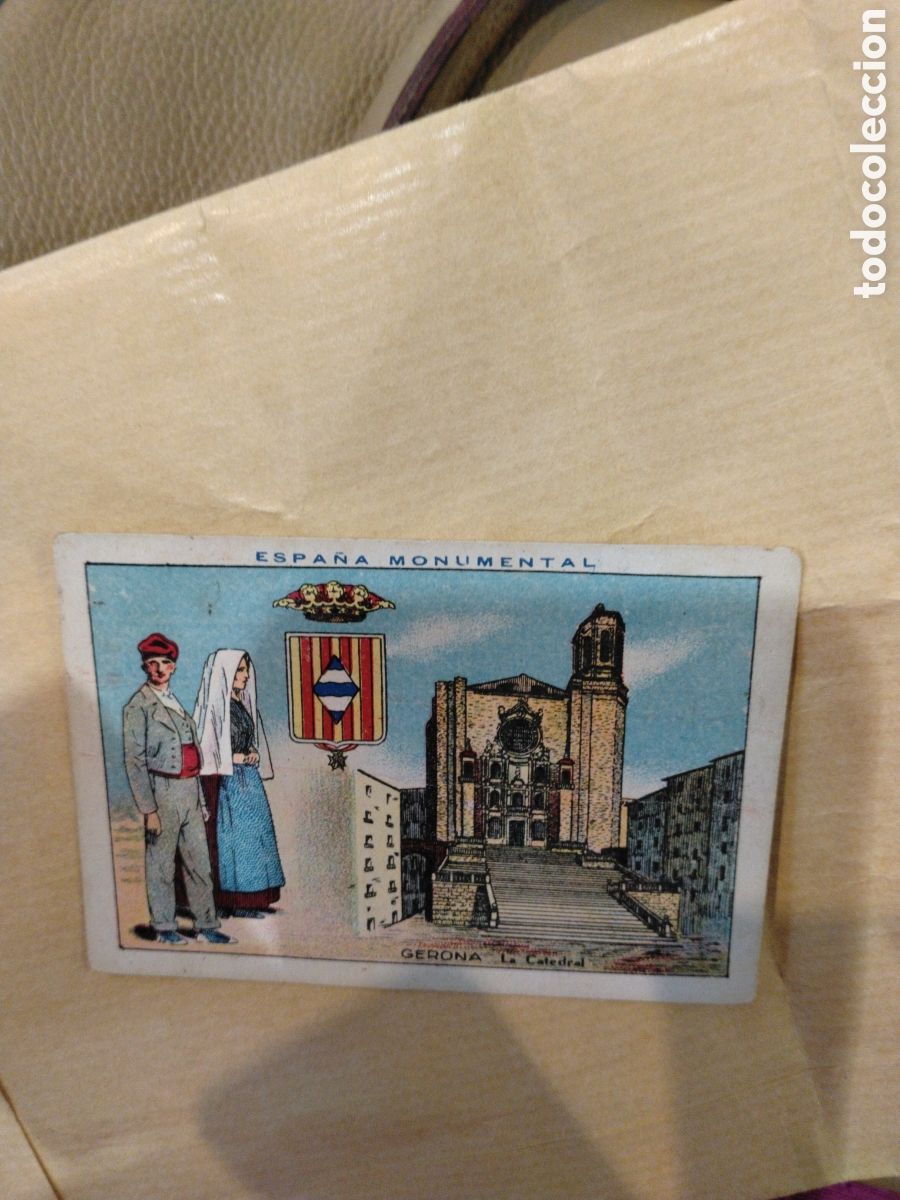 Coleccionismo cromos antiguos: ESPA&Ntilde;A MONUMENTAL-GERONA LA CATEDRAL-N 5-CHOCOLATES AMATLLER BARCELONA 19..