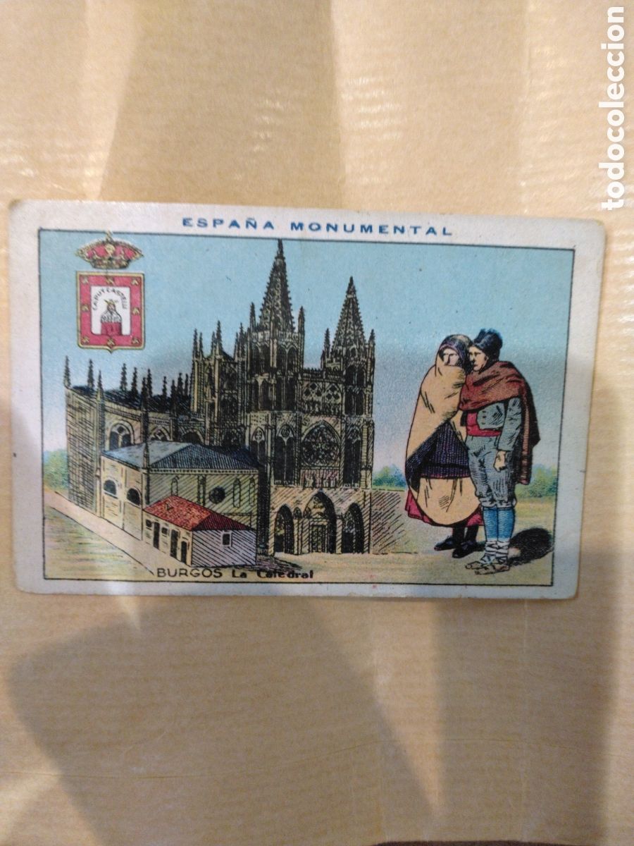 Coleccionismo cromos antiguos: ESPA&Ntilde;A MONUMENTAL-BURGOS LA CATEDRAL-N 39-CHOCOLATES AMATLLER BARCELONA 19..