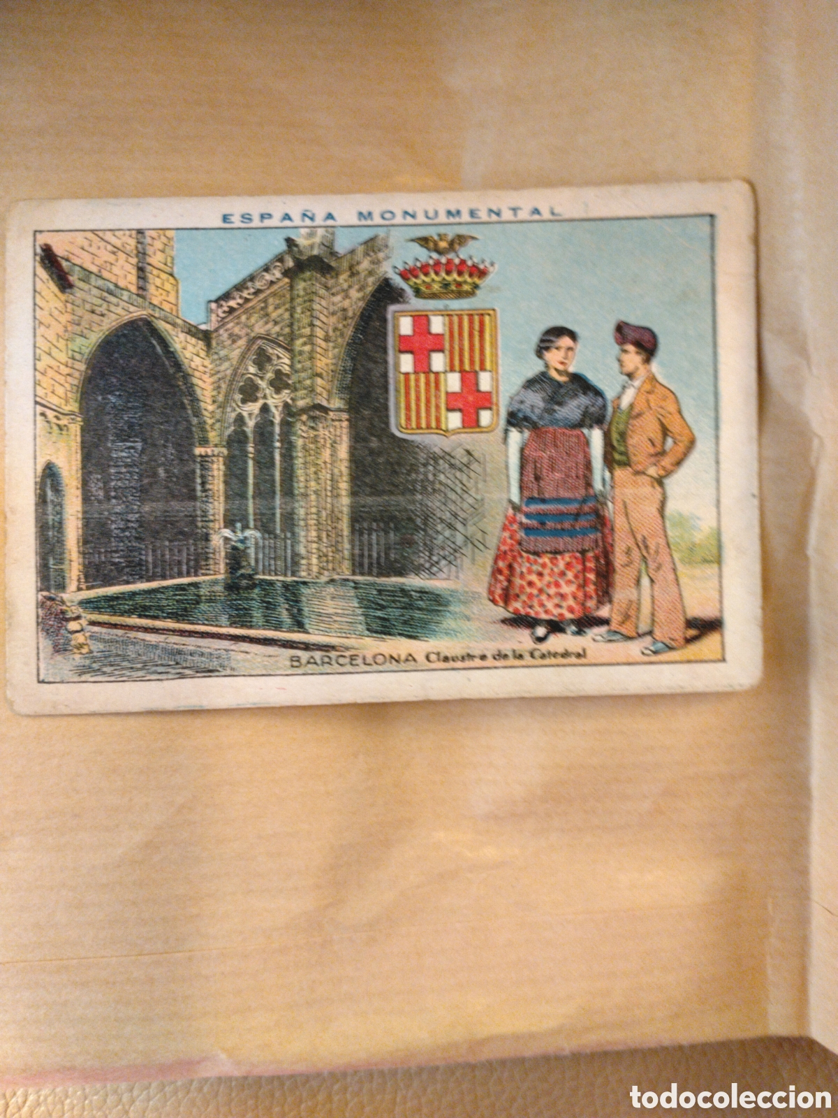 Collezionismo Figurine antiche: ESPA&Ntilde;A MONUMENTAL-BARCELONA CLAUSTRO DE LA CATEDRAL-N 2-CHOCOLATES AMATLLER BARCELONA 19..