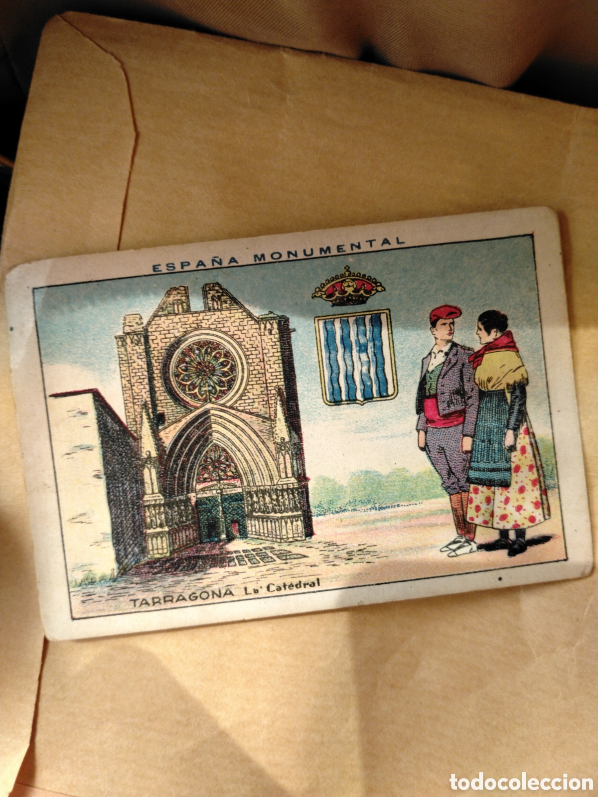 Coleccionismo cromos antiguos: ESPA&Ntilde;A MONUMENTAL -TARRAGONA LA CATEDRAL - N 3 - CHOCOLATES AMATLLER BARCELONA 19..