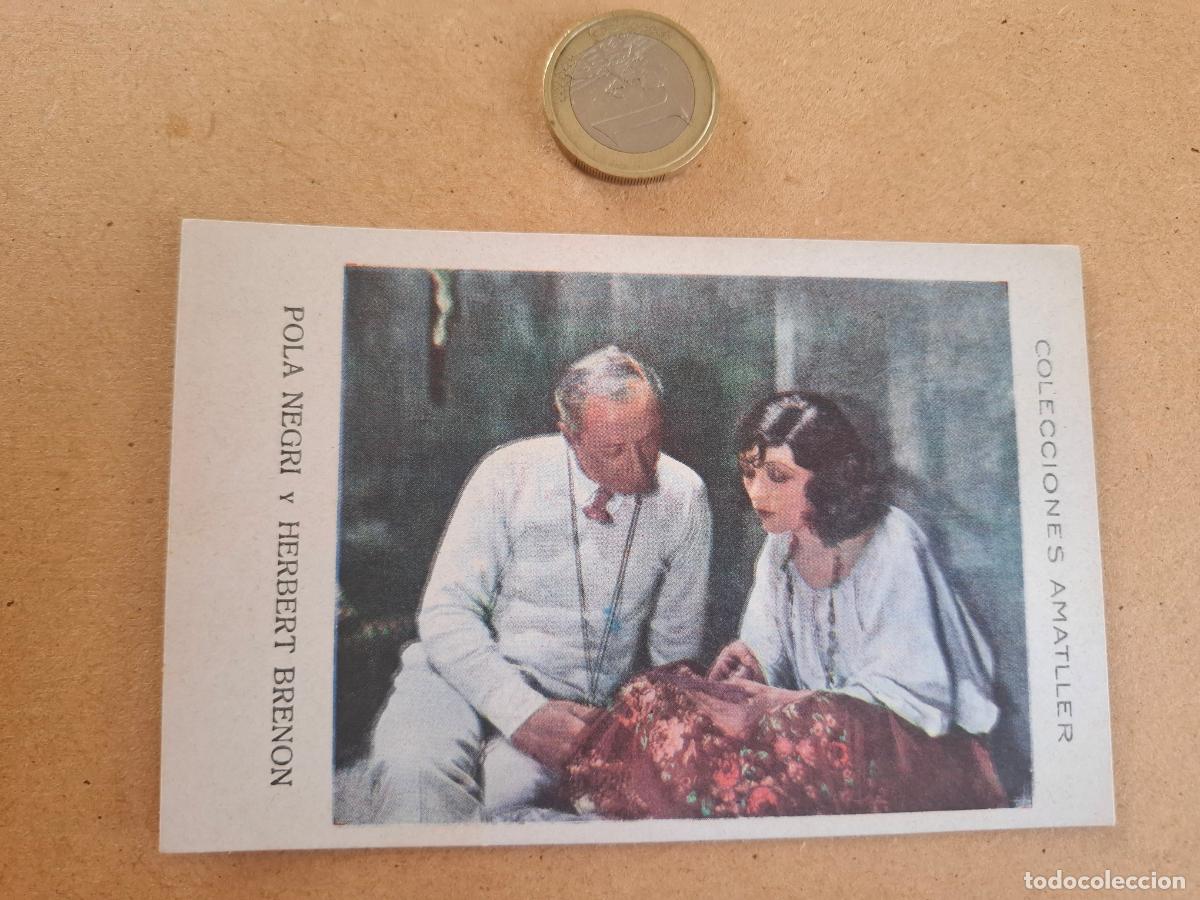 Coleccionismo cromos antiguos: POLA NEGRI & HERBERT BRENON - CHOCOLATE AMATLLER - SERIE C - ARTISTA N&ordm; 4 - N&Uacute;M. 16