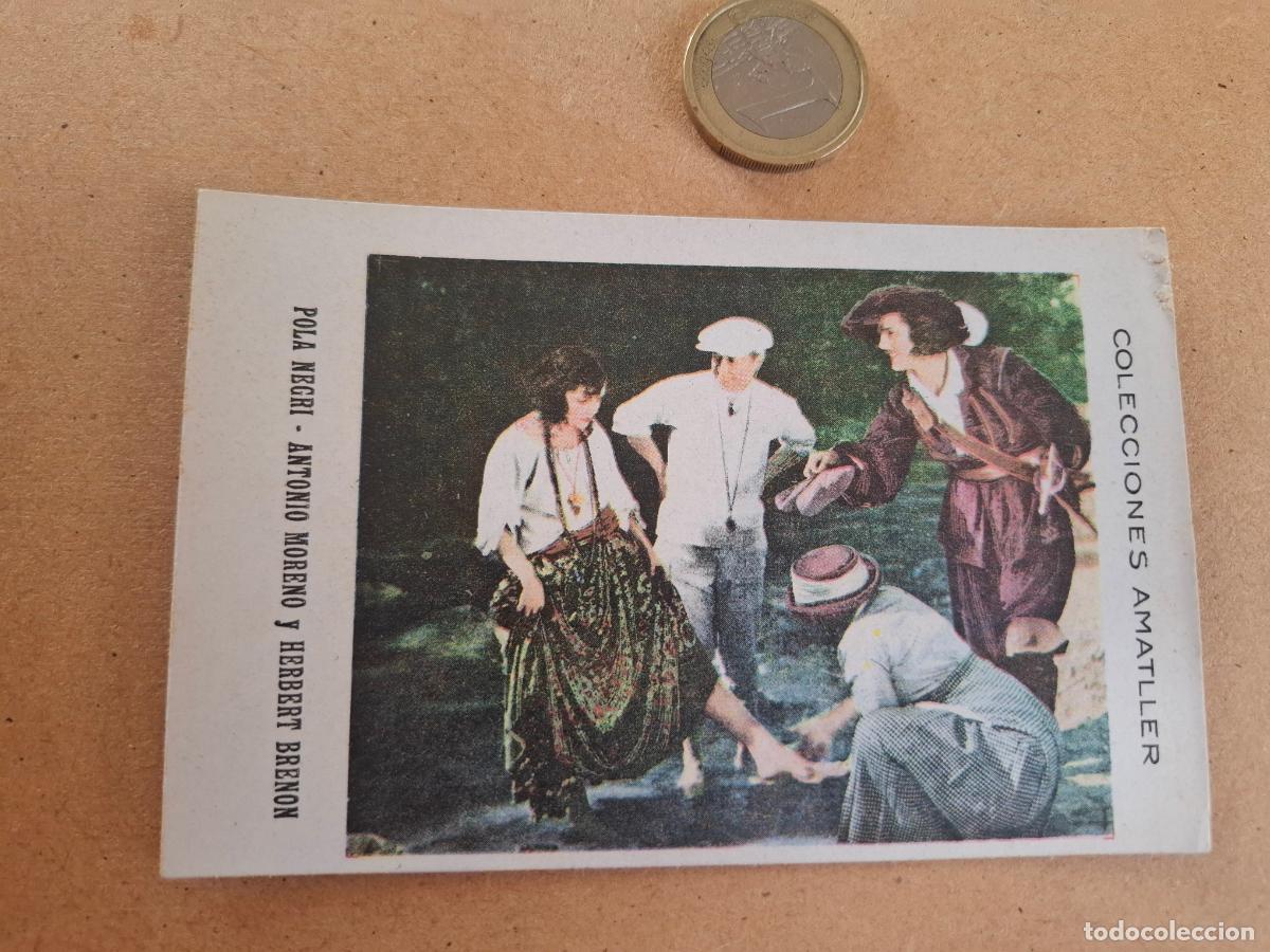 Coleccionismo cromos antiguos: POLA NEGRI & ANTONIO MORENO & HERBERT BRENON - CHOCOLATE AMATLLER - SERIE C - ARTISTA N&ordm; 4 - N&Uacute;M. 18