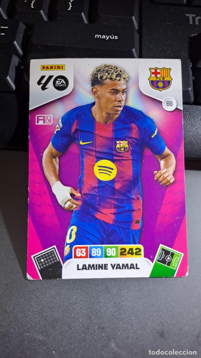 Coleccionismo cromos antiguos: ADRENALYN XL LAMINE YAMAL 69 BARCELONA CROMO LIGA 2025 2026 25 26 PANINI