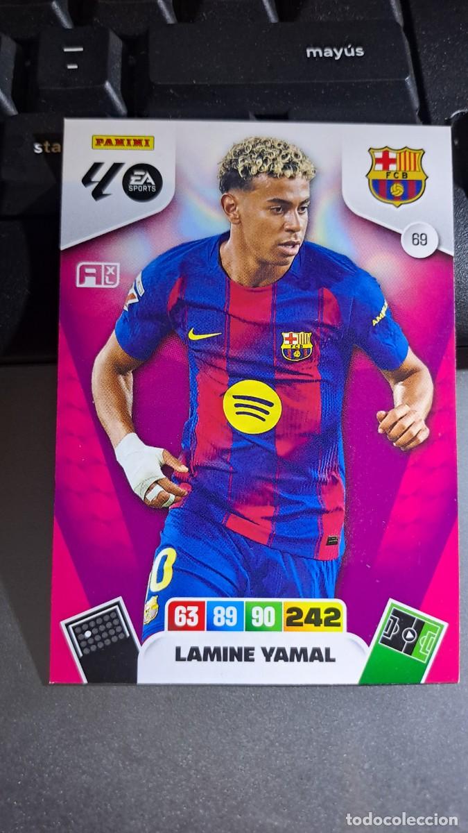 Coleccionismo cromos antiguos: ADRENALYN XL LAMINE YAMAL 69 BARCELONA CROMO LIGA 2025 2026 25 26 PANINI