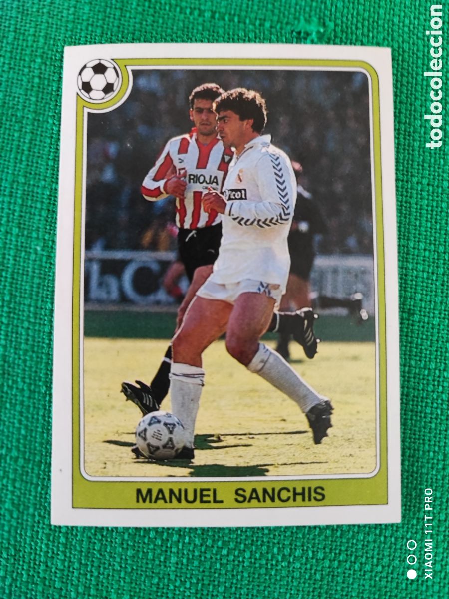 Coleccionismo cromos antiguos: Cromo de Manuel Sanch&iacute;s liga 92-93 n&deg;