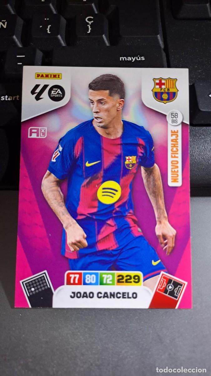 Coleccionismo cromos antiguos: ADRENALYN XL JOAO CANCELO 5B BIS NUEVO FICHAJE BARCELONA CROMO LIGA 2025 2026 25 26 PANINI