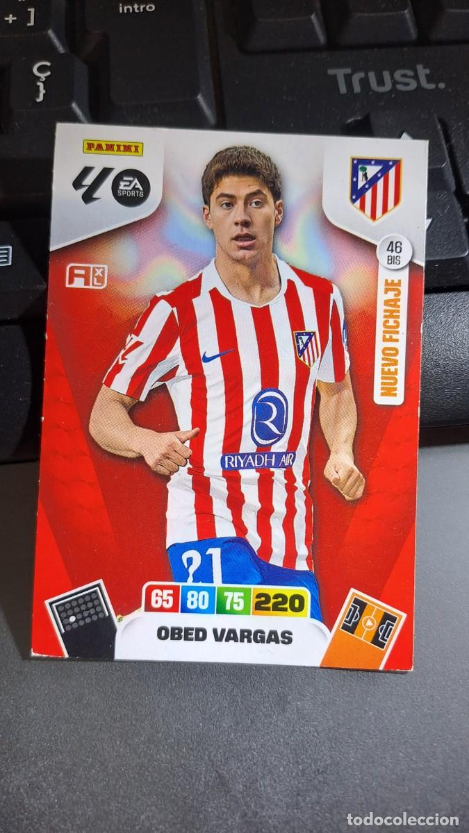 Coleccionismo cromos antiguos: ADRENALYN XL OBED VARGAS 46 BIS NUEVO FICHAJE ATLETICO DE MADRID CROMO LIGA 2025 2026 25 26 PANINI