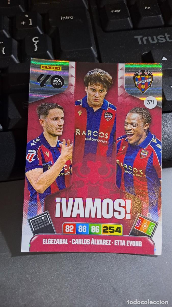 Coleccionismo cromos antiguos: ADRENALYN XL ELGEZABAL ETTA EYONG CARLOS ALVAREZ VAMOS 371 LEVANTE CROMO LIGA 2025 2026 25 26 PANINI