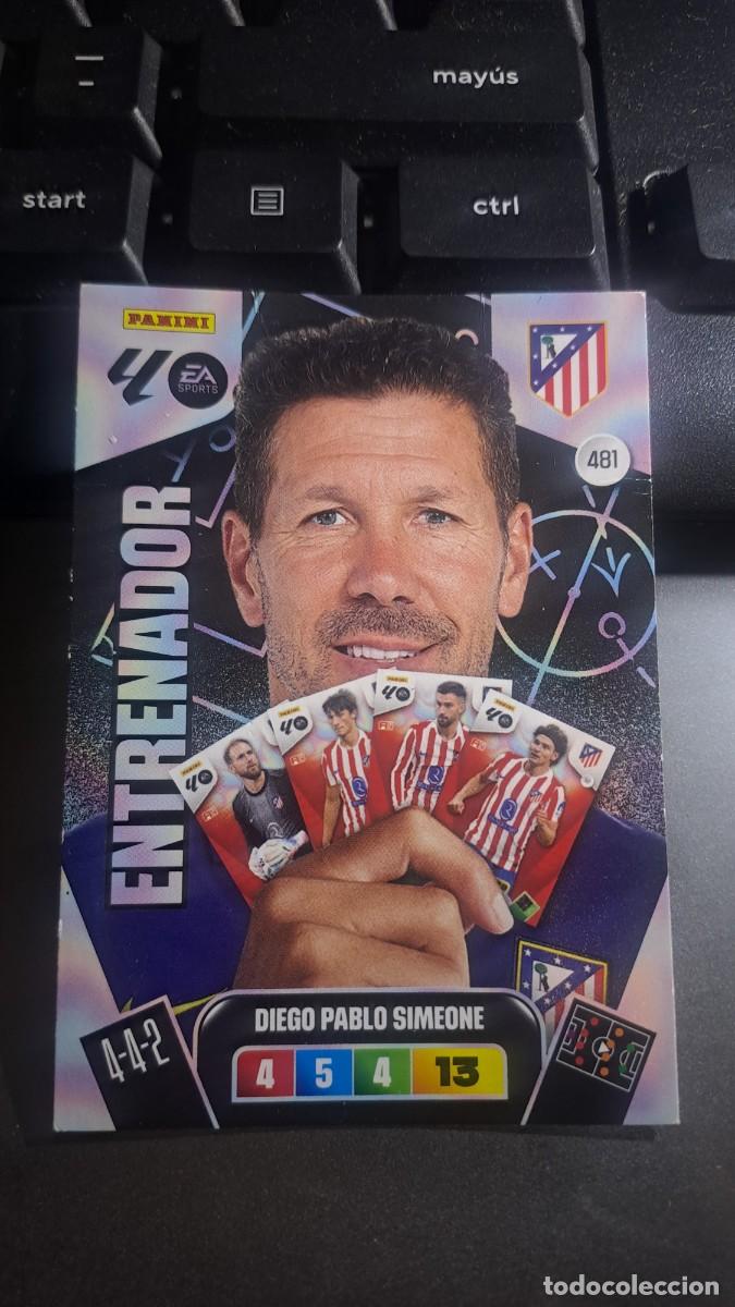 Coleccionismo cromos antiguos: ADRENALYN XL DIEGO PABLO SIMEONE 481 ENTRENADOR ATLETICO DE MADRID CROMO LIGA 2025 2026 25 26 PANINI