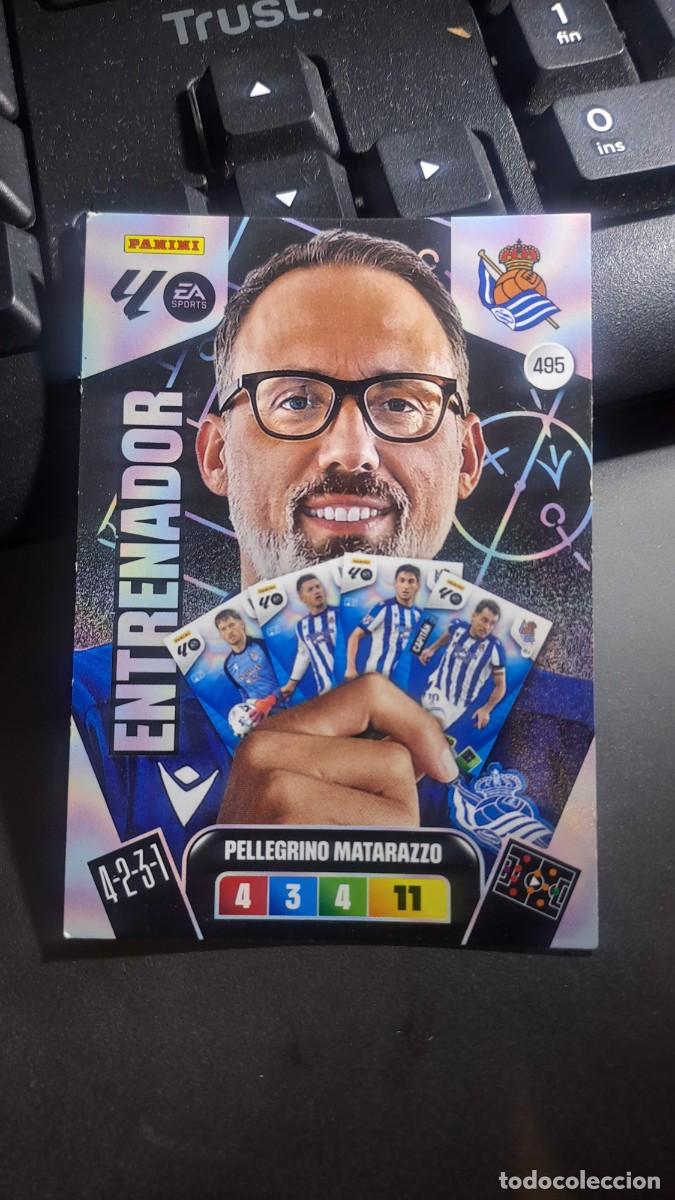 Coleccionismo cromos antiguos: ADRENALYN XL PELLEGRINO MATARAZZO 495 ENTRENADOR REAL SOCIEDAD CROMO LIGA 2025 2026 25 26 PANINI