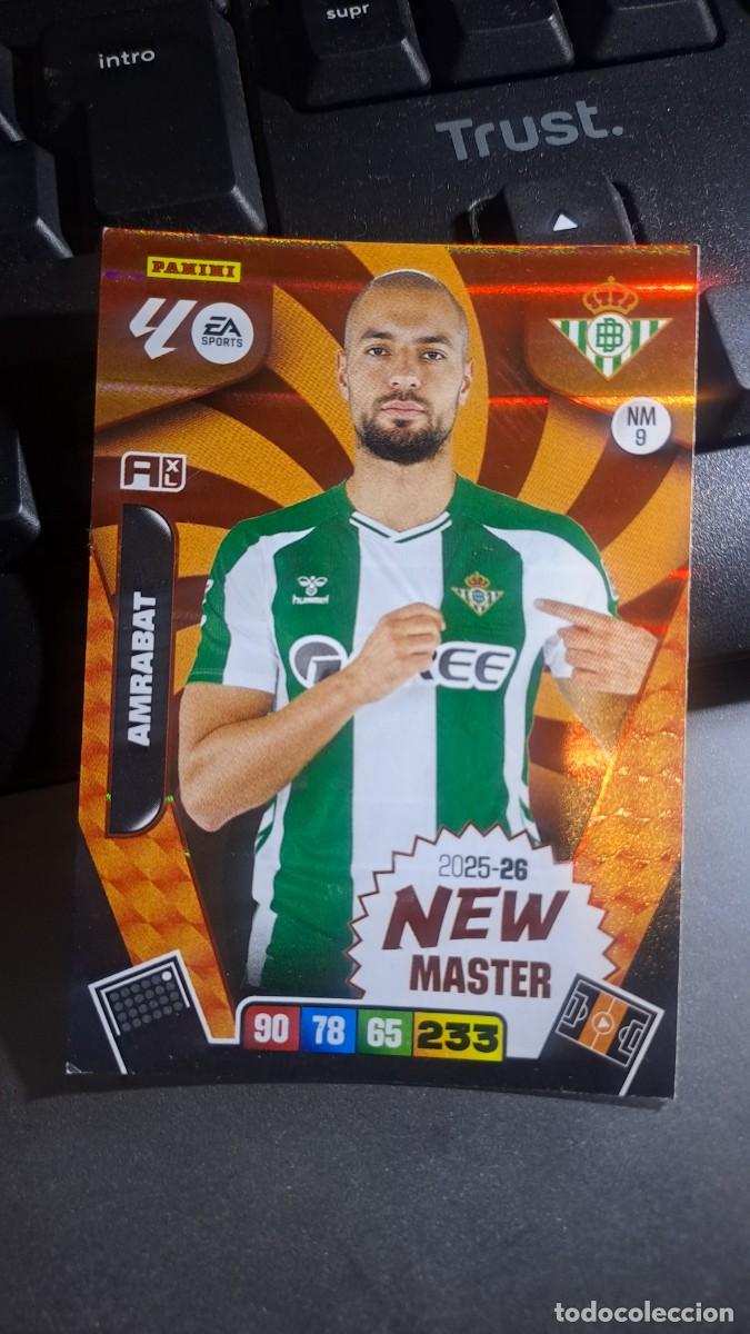 Coleccionismo cromos antiguos: ADRENALYN XL AMRABAT NM 9 NM9 NEW MASTER 9 BETIS CROMO LIGA 2025 2026 25 26 PANINI