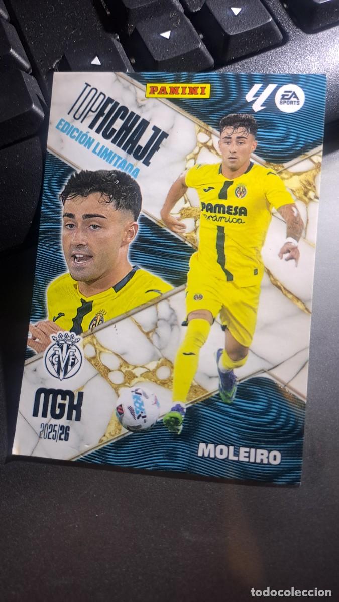 Coleccionismo cromos antiguos: MEGACRACKS MOLEIRO TOP FICHAJE EDICION LIMITADA VILLARREAL CROMO LIGA 2025 2026 25 26 MGK PANINI