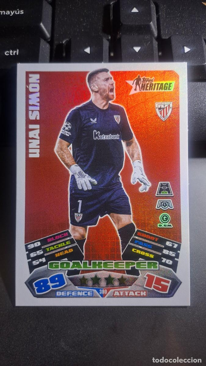 Coleccionismo cromos antiguos: CROMO UNAI SIMON HERITAGE 390 ATHLETIC CLUB BILBAO CHAMPIONS LEAGUE MATCH ATTAX 2025 2026 26 TOPPS