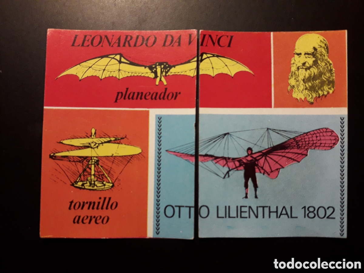 Coleccionismo cromos antiguos: LEONARDO DA VINCI, VOLAR Y SABER, BIMBO 1974 N&deg; 2 Y 3 SIN PEGAR PEDIDO M&Iacute;NIMO 3&euro;.