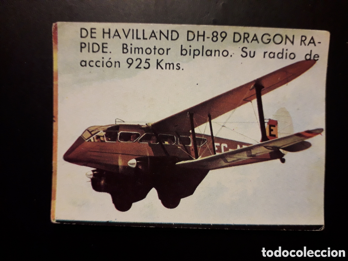 Coleccionismo cromos antiguos: DE HAVILLAND DH 89, DRAGON RAPIDE, VOLAR Y SABER, BIMBO 1974 N&deg; 8 SIN PEGAR PEDIDO M&Iacute;NIMO 3&euro;