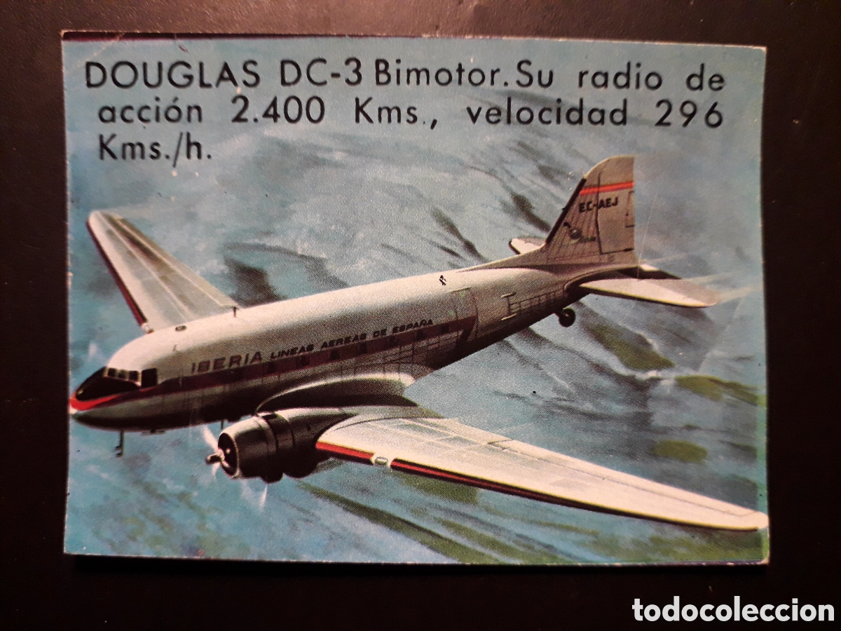 Coleccionismo cromos antiguos: DOUGLAS DC 3, VOLAR Y SABER, BIMBO 1974 N&deg; 12 SIN PEGAR PEDIDO M&Iacute;NIMO 3&euro;