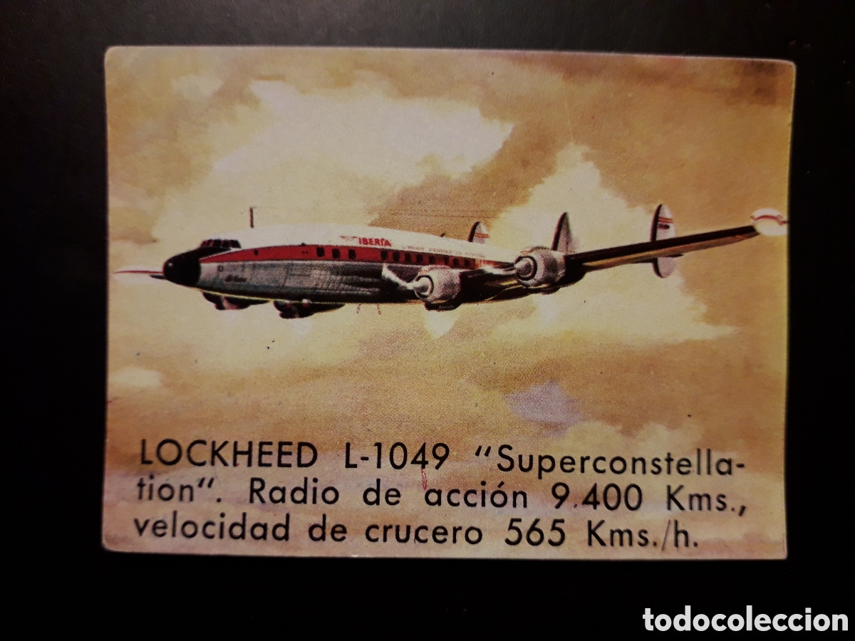 Coleccionismo cromos antiguos: LOCKHEED L-1049 VOLAR Y SABER, BIMBO 1974 N&deg; 14 SIN PEGAR PEDIDO M&Iacute;NIMO 3&euro;