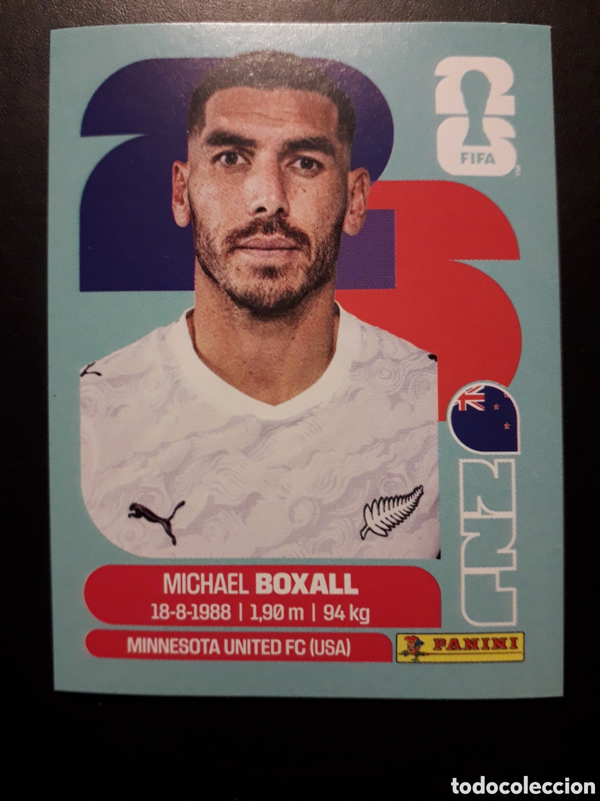Coleccionismo cromos antiguos: BOXALL NUEVA ZELANDA NZL 4 MUNDIAL F&Uacute;TBOL 2026 FIFA WORLD CUP PANINI SIN PEGAR PEDIDO M&Iacute;NIMO 3&euro;