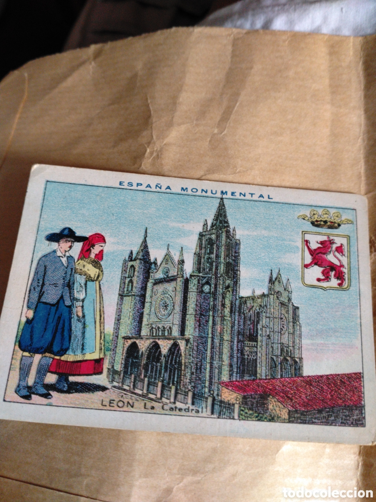 Coleccionismo cromos antiguos: ESPA&Ntilde;A MONUMENTAL-LE&Oacute;N LA CATEDRAL - N 40 - CHOCOLATES AMATLLER BARCELONA 19..